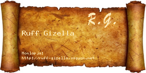 Ruff Gizella névjegykártya