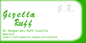 gizella ruff business card